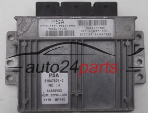 ECU CENTRALITA DE MOTOR CITROEN C3 1.4 Sagem 21647626-0, 216476260, 9648293980, 9642222380