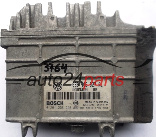 ECU CENTRALITA DE MOTOR VW VOLKSWAGEN LUPO 1.0 030906027AL, 030 906 027 AL BOSCH 0261206226, 0 261 206 226 MOTORSTEUERUNG 2680 26SA5734