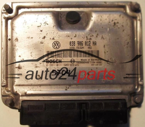KOMPUTER STEROWNIK SILNIKA SKODA OCTAVIA 1.9 TDI ALH 038906012HA, BOSCH 0281011309, 1039SA02409 