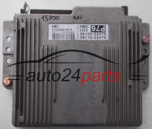 CENTRALITA DE MOTOR HYUNDAI SIEMENS H103300125 A, H103300125A, 39100-22476, 3910022476, 39110-22476, 3911022476