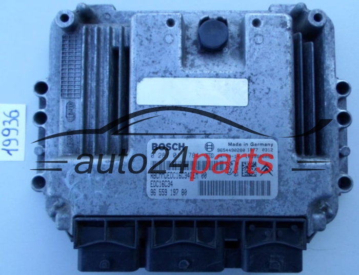 KOMPUTER STEROWNIK SILNIKA PEUGEOT 206 1.4 BOSCH 0 281 011 784, 0281011784, 96 559 197 80, 9655919780, 9654490280, 1039S06089, EDC16C34