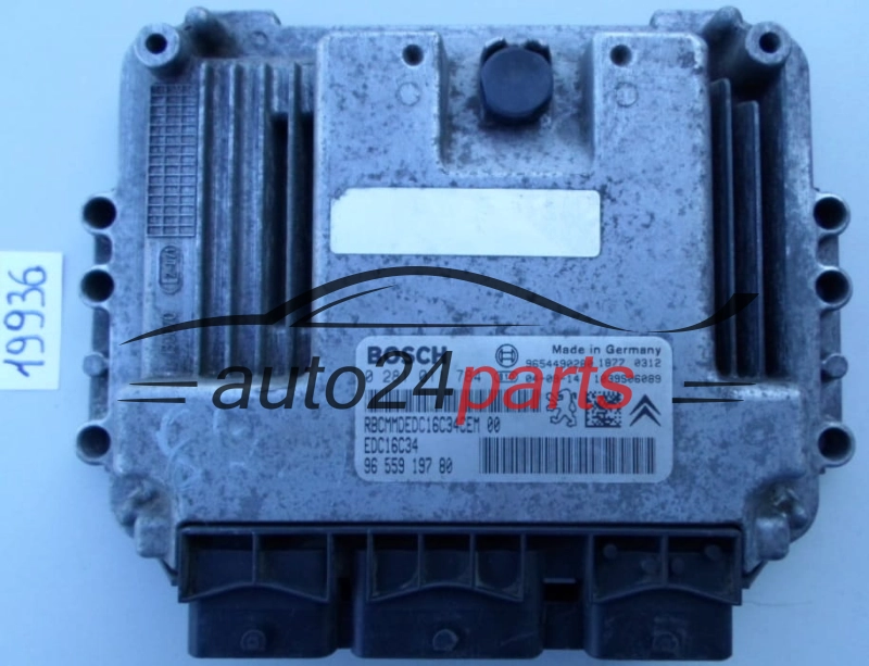 KOMPUTER STEROWNIK SILNIKA PEUGEOT 206 1.4 BOSCH 0 281 011 784, 0281011784, 96 559 197 80, 9655919780, 9654490280, 1039S06089, EDC16C34