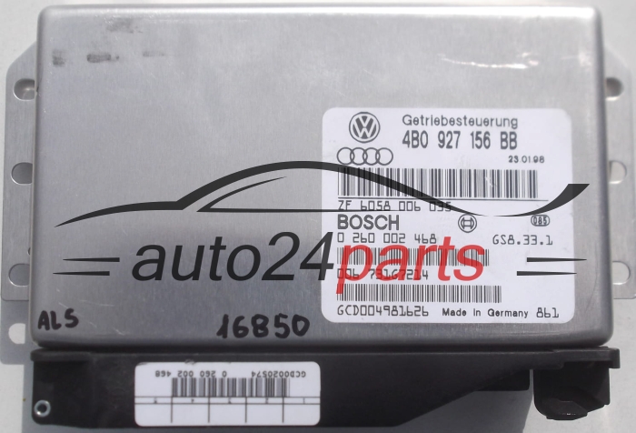 GETRIEBESTEUERGERÄT GETRIBESTEUERUNG AUDI A6 2.4 BOSCH 0 260 002 468, 0260002468, 4B0 927 156 BB, 4B0927156BB