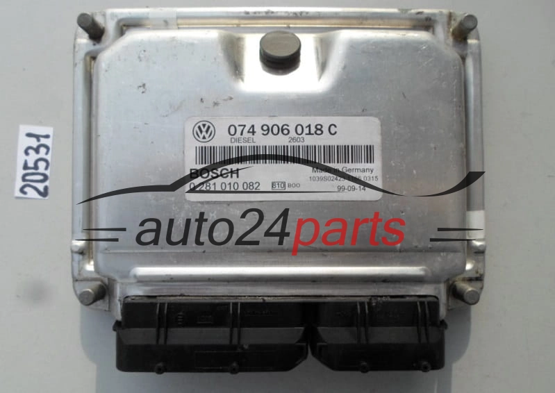 KOMPUTER STEROWNIK SILNIKA VW VOLKSWAGEN T4 2.5 TDI 074906018C, 074 906 018 C, BOSCH 0281010082, 0 281 010 082, DIESEL 2520 28SA4060