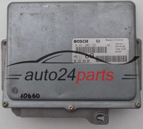 MOTORSTEUERGERÄT ECU STEUERGERAT PEUGEOT 407 1.8 BOSCH 0 261 203 795, 0261203795, 96 165 464 80, 9616546480 