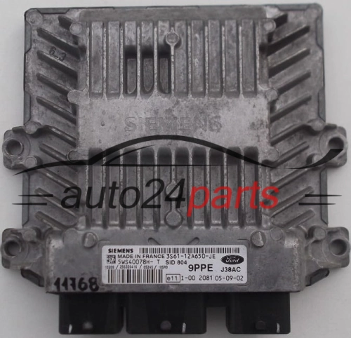 KOMPUTER STEROWNIK SILNIKA FORD FIESTA 1.4 TDCI 5WS40078H-T, 3S61-12A650-JE, 3S6112A650JE, 9PPE -  11768, 11839