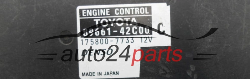 KOMPUTER STEROWNIK SILNIKA TOYOTA RAV4 AVENSIS 2.2, 89661-42C00, 8966142C00, 175800-7733, 1758007733