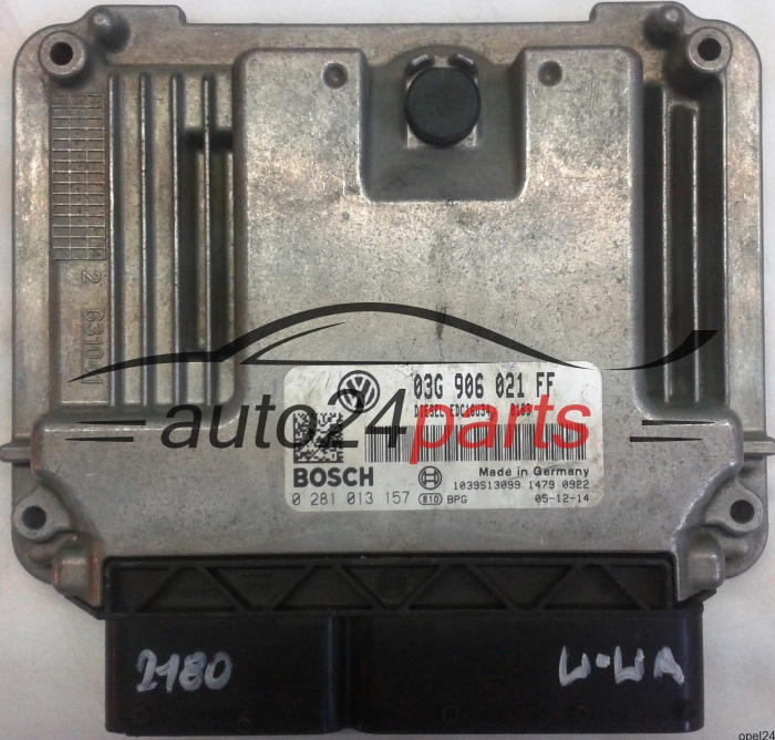 MOTORSTEUERGERÄT ECU STEUERGERÄT VW VOLKSWAGEN CADDY 1.9 TDI 03G906021FF, 03G 906 021 FF, BOSCH 0 281 013 157, 0281013157, DIESEL EDC16U34 8183, 1039S13099 