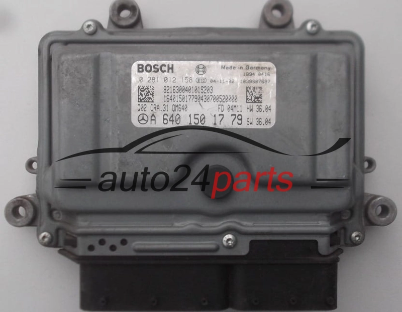 ECU CENTRALITA DE MOTOR  MERCEDES A 160 CDI BOSCH 0 281 012 158, A 640 150 17 79