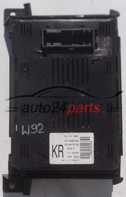 WYSWIETLACZ RADIA OPEL ASTRA H ZAFIRA B 13 111 165 KR, 13111165
