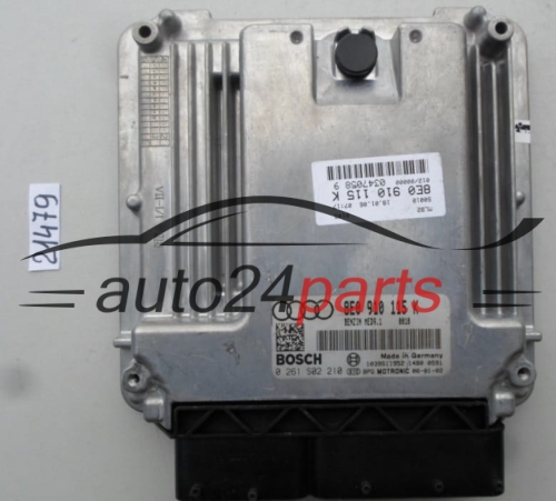 MOTORSTEUERGERÄT ECU STEUERGERAT AUDI A4 2.0 TFSI BOSCH 0 261 S02 210, 0261S02210, 8E0 910 115 K, 8E0910115K, MED9.1