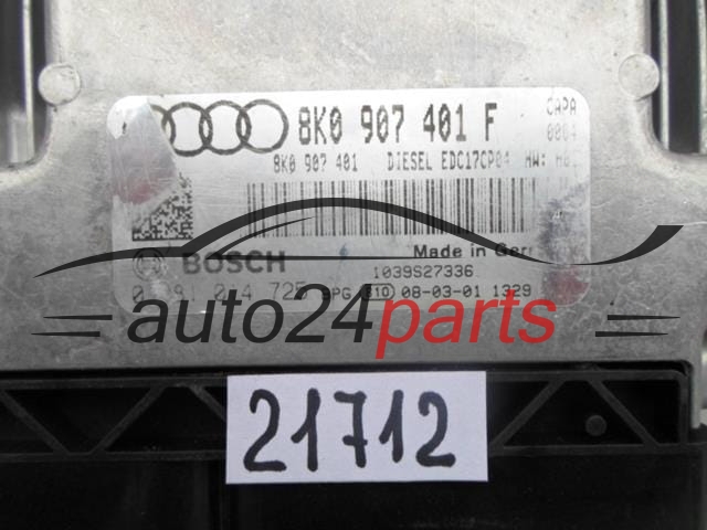 AUDI A4 3.0 TDI BOSCH 0 281 014 725, 0281014725, 8K0 907 401 F, 8K0907401F, 8K0 907 401, 8K0907401, EDC17CP04 