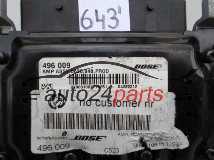 ECU CENTRALITA BOSE AMPLIFICATORE SCHEFENOCKER 496 009, 496009 