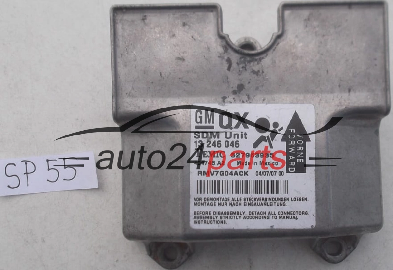 STEROWNIK MODUL PODUSZEK POWIETRZNYCH OPEL ZAFIRA B GM 13 246 046 QX