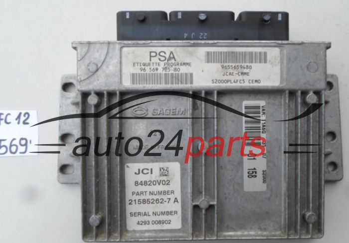 CENTRALITA DE MOTOR CITROEN PEUGEOT 21585262-7A, 215852627A, 9656972580, 9655659480 