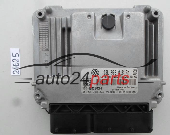 VW VOLKSWAGEN NEW BEETLE 2.0 TDI BOSCH 0 281 018 833, 0281018833, 03L 906 018 PM, 03L906018PM, EDC17C46
