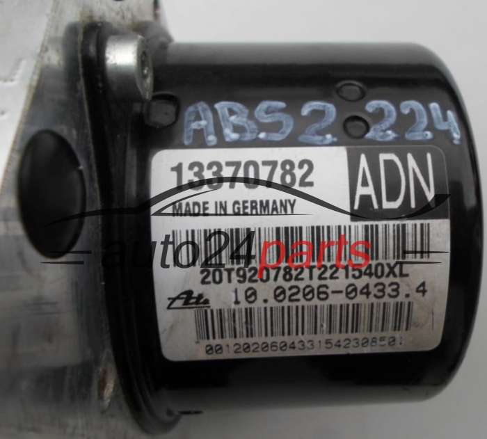 BOMBA HIDRAULICA Y CENTRALITA ABS OPEL ASTRA J GM 13370782 ADN, ATE 10.0206-0433.4