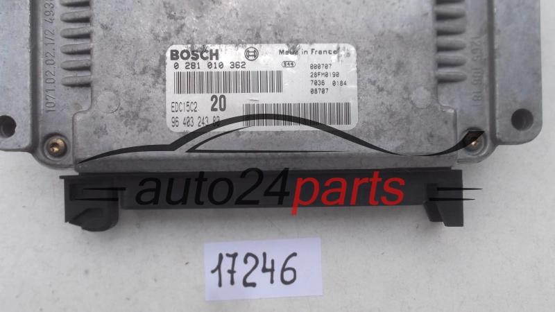 ECU CENTRALITA DE MOTOR PEUGEOT 306 2.0 HDI BOSCH 0281010362