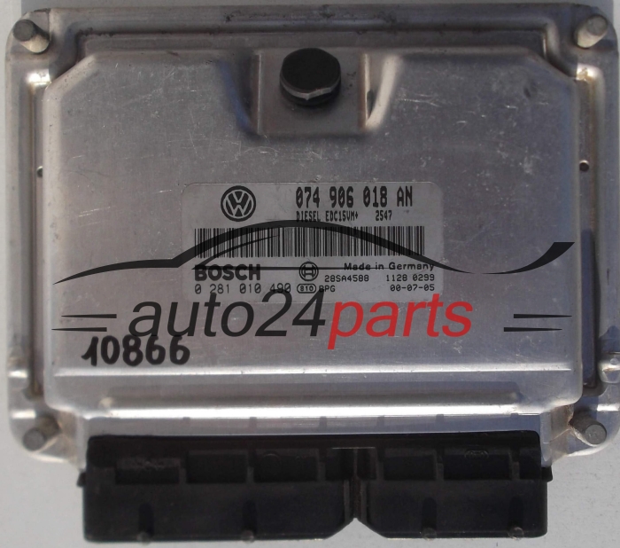 MOTORSTEUERGERÄT ECU STEUERGERAT VW VOLKSWAGEN T4 2.5 TDI AHY BOSCH 0 281 010 490,