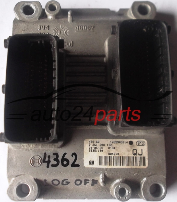 MOTORSTEUERGERÄT ECU STEUERGERÄT OPEL  BOSCH 0 261 208 152, GM 55351150 QJ