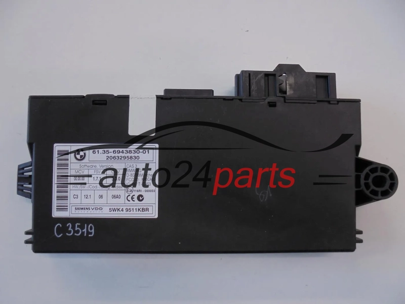 CENTRALKA MODUL STEROWNIK BMW 3 ER E90 SIEMENS VDO 5WK4 9511KBR, 5WK49511KBR, 61.35-6943830-01, 6135694383001, 2070331231