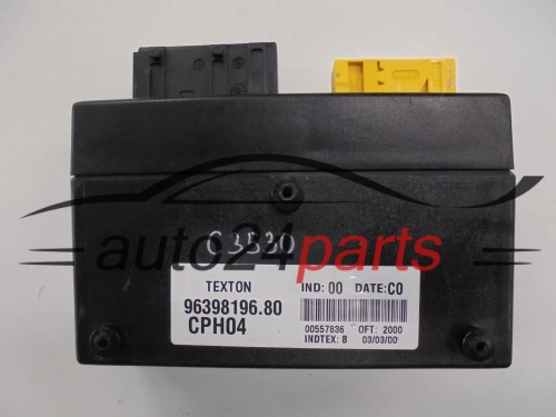 CENTRALKA MODUL ALARMU STEROWNIK CITROEN PEUGEOT TEXTON 96398196.80, 9639819680, CPH04