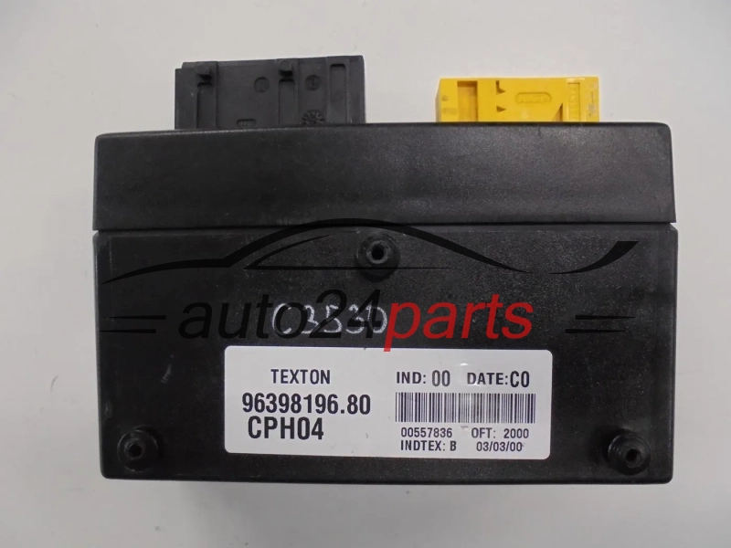 CENTRALKA MODUL ALARMU STEROWNIK CITROEN PEUGEOT TEXTON 96398196.80, 9639819680, CPH04