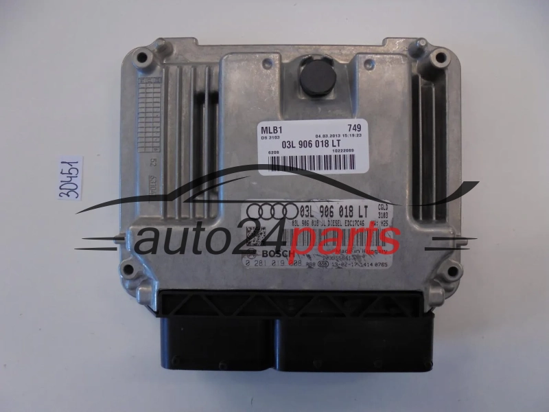 KOMPUTER STEROWNIK SILNIKA AUDI 0281019008 03L906018LT EDC17C46