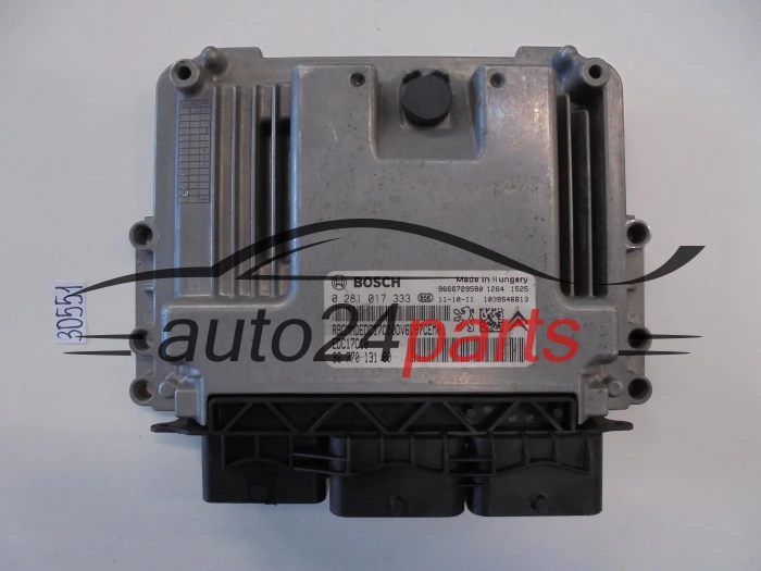 KOMPUTER STEROWNIK SILNIKA CITROEN PEUGEOT 1.6 HDI BOSCH 0 281 017 333, 0281017333, 96 770 131 80, 9677013180, 9666729580, EDC17C10