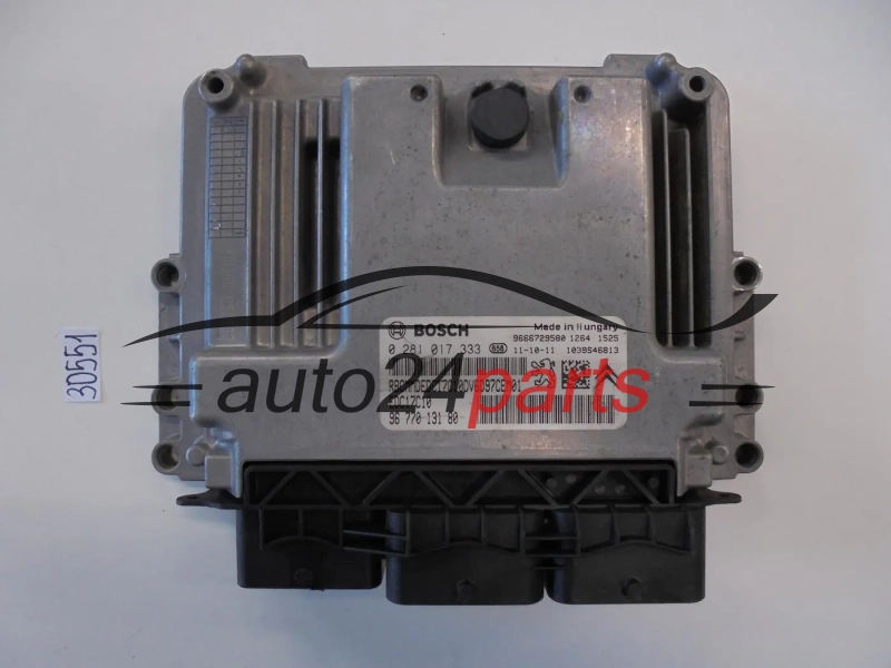 KOMPUTER STEROWNIK SILNIKA CITROEN PEUGEOT 1.6 HDI BOSCH 0 281 017 333, 0281017333, 96 770 131 80, 9677013180, 9666729580, EDC17C10