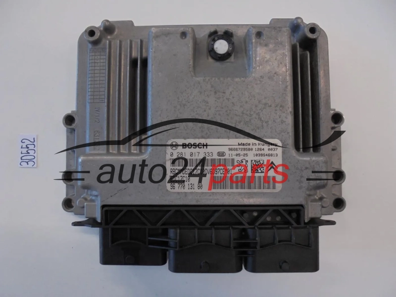 KOMPUTER STEROWNIK SILNIKA CITROEN PEUGEOT 1.6 HDI BOSCH 0 281 017 333, 0281017333, 96 770 131 80, 9677013180, 9666729580, EDC17C10