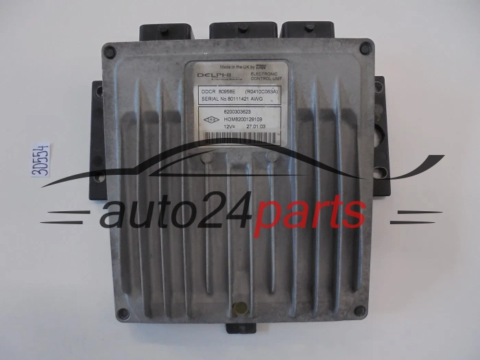 KOMPUTER STEROWNIK SILNIKA RENAULT CLIO KANGOO 1.5 DCI DELPHI R0410C063A, 8200303623, HOM8200129109
