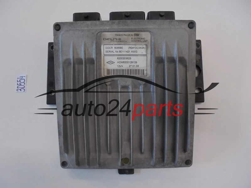 KOMPUTER STEROWNIK SILNIKA RENAULT CLIO KANGOO 1.5 DCI DELPHI R0410C063A, 8200303623, HOM8200129109