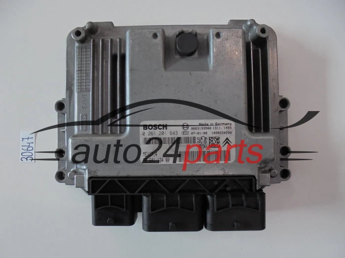 KOMPUTER STEROWNIK SILNIKA PEUGEOT 1.6 BOSCH 0 261 201 643, 0261201643, 96 641 134 80, 9664113480, 9663193580, MEV17.4