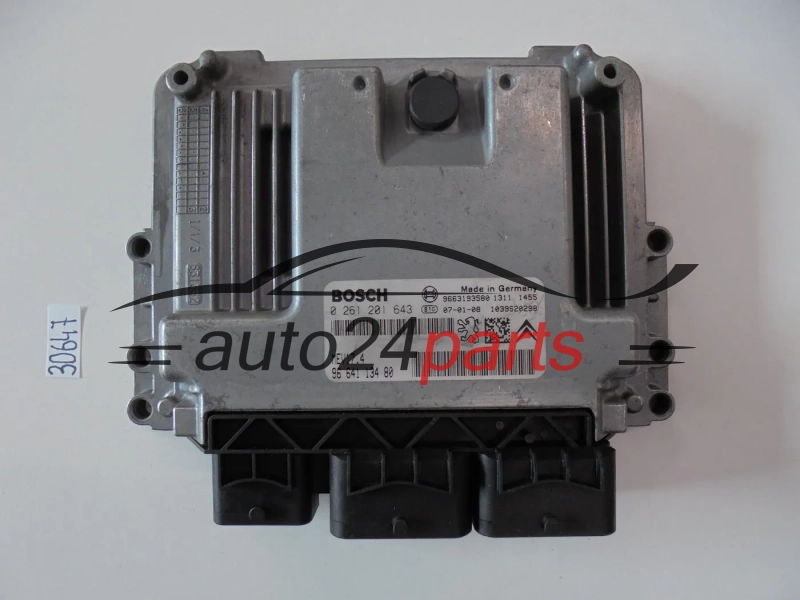 KOMPUTER STEROWNIK SILNIKA PEUGEOT 1.6 BOSCH 0 261 201 643, 0261201643, 96 641 134 80, 9664113480, 9663193580, MEV17.4