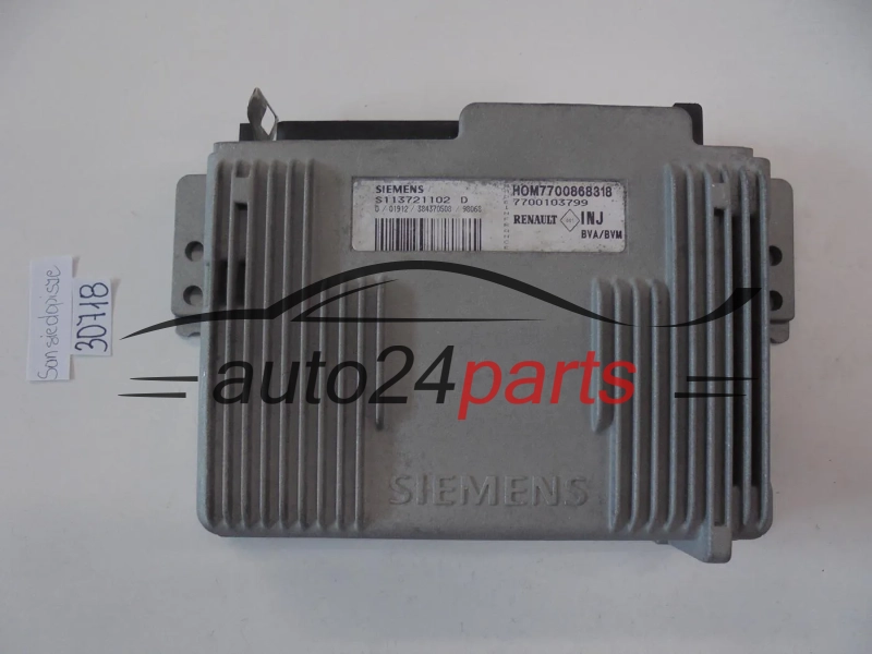 KOMPUTER STEROWNIK SILNIKA RENAULT SAFRANE 2.0 S113721102 D, S113721102D, 7700868318, 7700103799