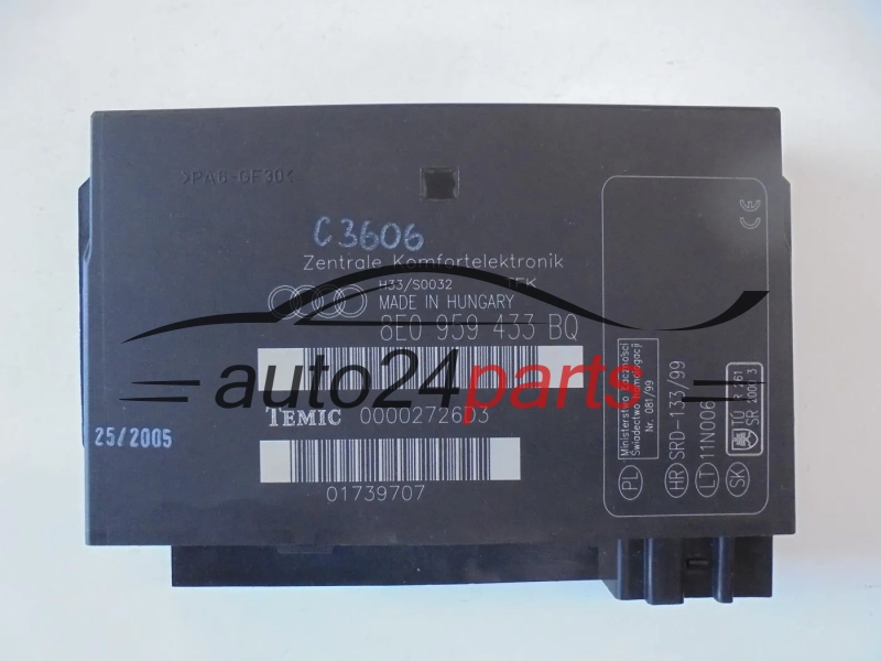 CENTRALKA MODUL STEROWNIK AUDI 8E0 959 433 BQ, 8E0959433BQ
