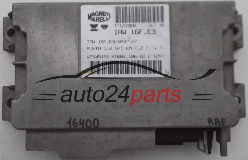 KOMPUTER STEROWNIK SILNIKA FIAT PUNTO 1.2 8V MAGNETI MARELLI IAW 16F.E3, IAW16FE3, 46545152, 61602.106.02, 6160210602