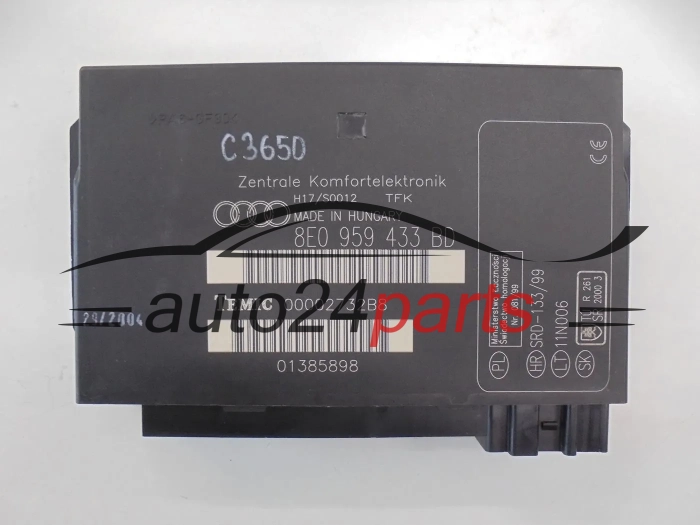 CENTRALKA MODUL STEROWNIK KOMFORTU AUDI 8E0 959 433 BD, 8E0959433BD