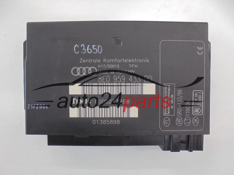 CENTRALKA MODUL STEROWNIK KOMFORTU AUDI 8E0 959 433 BD, 8E0959433BD