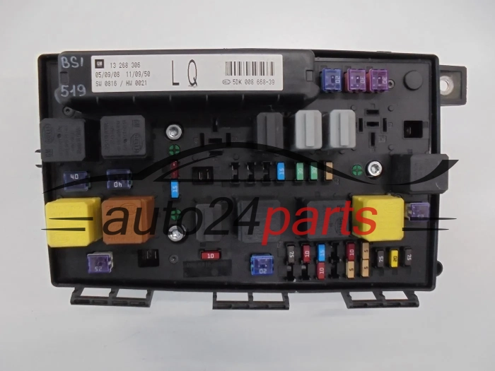 SKRZYNKA ELEKTRYCZNA PRZEKAŻNIKÓW I BEZPIECZNIKÓW MODUŁ NADWOZIA CENTRALKA KOMFORTU BSI OPEL ASTRA ZAFIRA 1.9 CDTI 13 268 306 LQ, 13268306, 5DK 008 668-39, 5DK008668-39