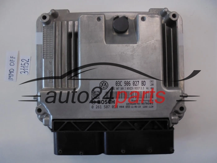 KOMPUTER STEROWNIK SILNIKA VW VOLKSWAGEN SKODA 1.4 TSI CAVD BOSCH 0 261 S07 018, 0261S07018, 03C 906 027 BD, 03C906027BD, MED17.5.5