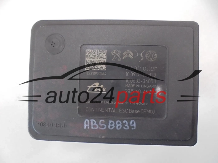 Bomba ABS y centralita OPEL CORSA F 9846124480 10.0917-3950.3 10091739503