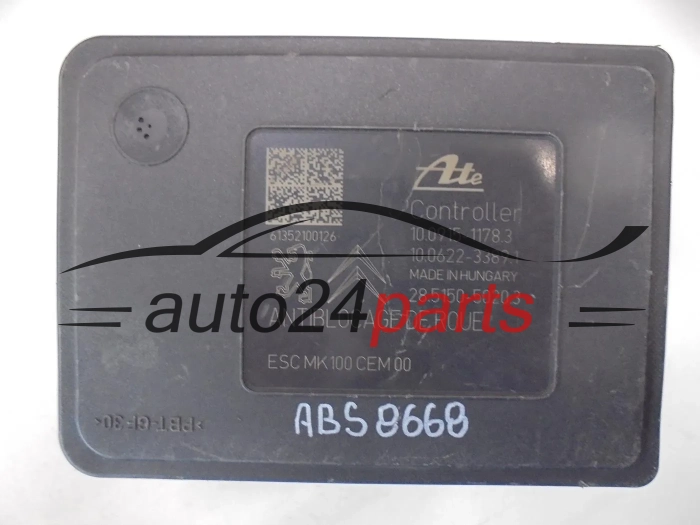 POMPE ABS ET CALCULATEUR CITROEN PEUGEOT 9806891780 10.0220-0377.4 10022003774 10.0915-1178.3 10091511783