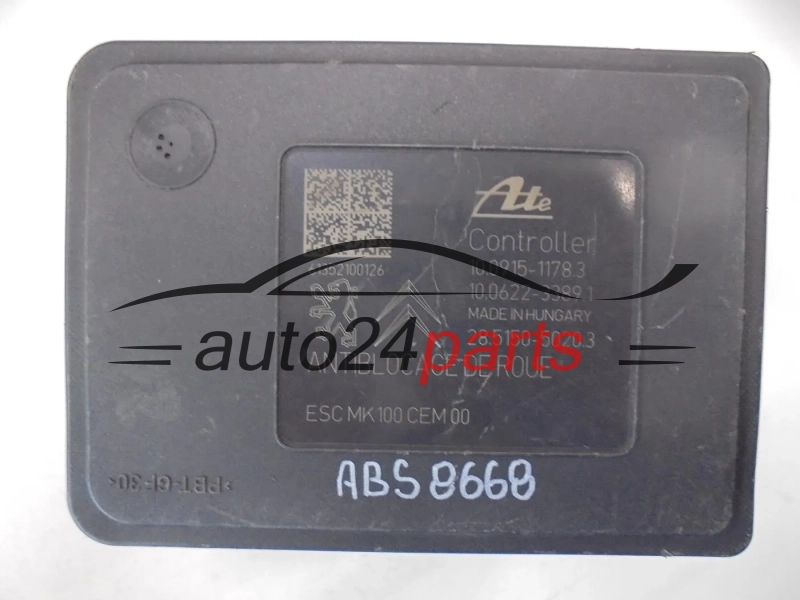 ABS POMPA I STEROWNIK CITROEN PEUGEOT 9806891780 10.0220-0377.4 10022003774 10.0915-1178.3 10091511783