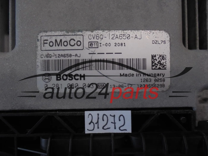 KOMPUTER STEROWNIK SILNIKA FORD 0281030043 CV6Q-12A650-AJ CV6Q12A650AJ