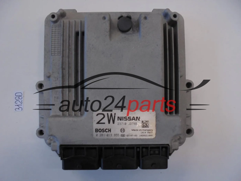 KOMPUTER STEROWNIK SILNIKA NISSAN QASHQAI 2.0 DCI BOSCH 0281013855, 0 281 013 855, 23710JD78B 2W, 23710-JD78B, 23710 JD78B