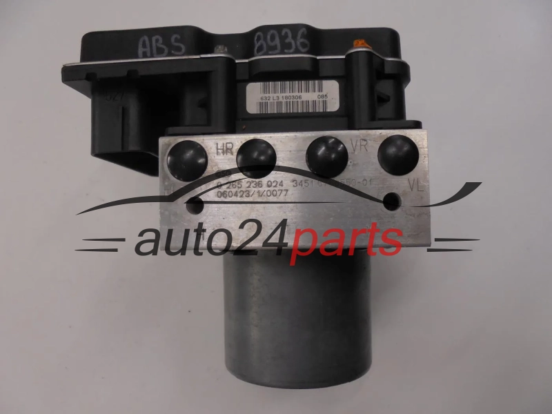 ABS POMPA I STEROWNIK BMW 5 E60 61 BOSCH 0 265 236 024, 0265236024, 3451 6768550-01, 3451676855001, 0 265 950 668, 0265950668, 3451 6775746-01, 3451677574601
