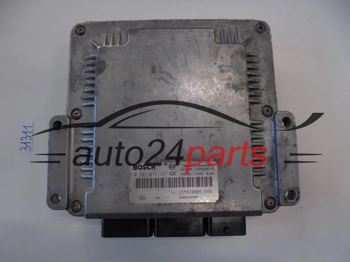 KOMPUTER STEROWNIK SILNIKA RENAULT KANGOO 1.9 DCI BOSCH 0 281 011 137, 0281011137, HOM 8200051666