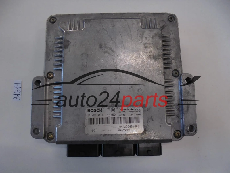 KOMPUTER STEROWNIK SILNIKA RENAULT KANGOO 1.9 DCI BOSCH 0 281 011 137, 0281011137, HOM 8200051666